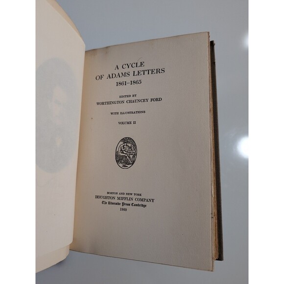 Cycle of Adams Letters 1861–1865 - Worthington Ford - 1920 HC Illustrated - Picture 14 of 16